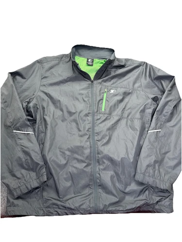 VETEMENTS Giacca Starter Uomo Grande Grigio Impermeabile Conchiglia Ventilata Impermeabile Lavoro Esterno Zip