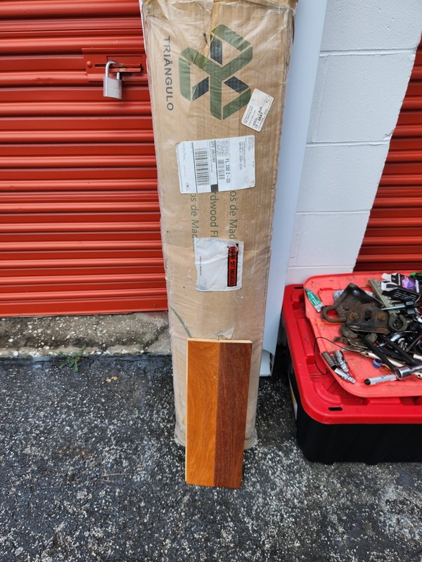 Engineered Hardwood  Teak 3 3/8 X 3  1/4  15 sf/ctn