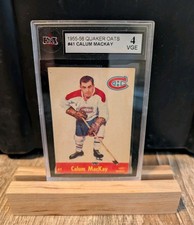1955 Parkhurst Quaker Oats Calum MacKay #41 KSA 4 VGE Canadiens 