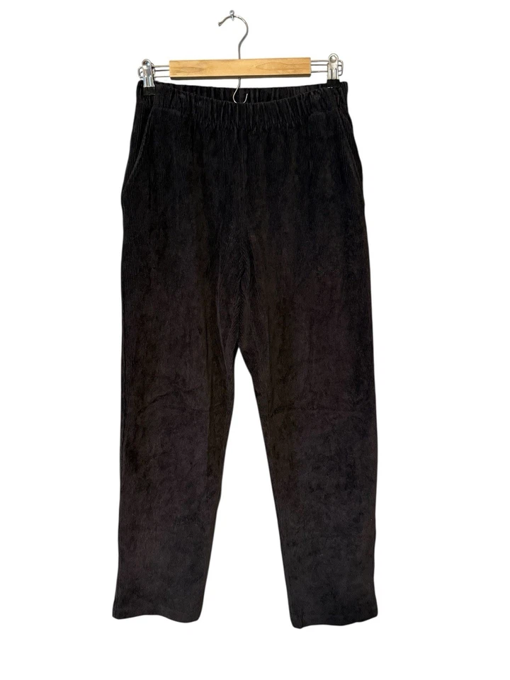 Lands' End Size XS/P 2-4 Sport Knit Black Corduroy Pants Pull-On Elastic Waist - Image 2 of 4