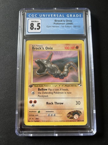 Brock's Onix (1st Edition) graded CGC 8.5 for sale on eBay