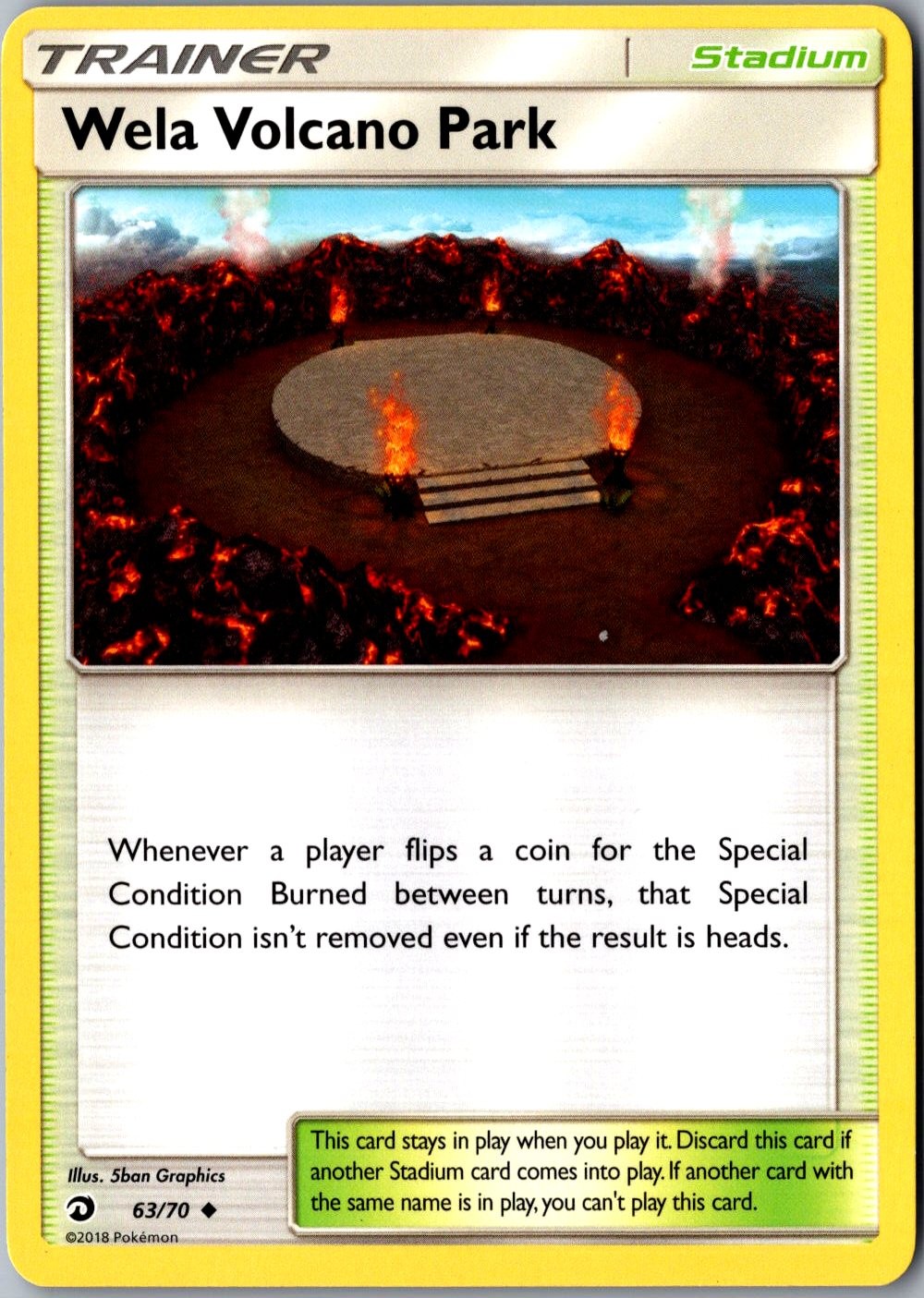 Wela Volcano Park 63/70 Uncommon Dragon Majesty Lightly Played Pokemon Card