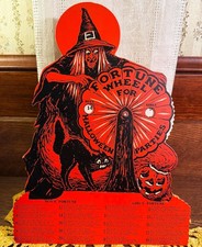 NMINT SCARCE Antique Vintage Halloween Fortune Wheel Party Game Beistle 1932-35!