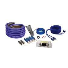 Soundquest SQ600H 8 Gauge Square Hybrid Wiring Kit, Matte Blue - Open Box