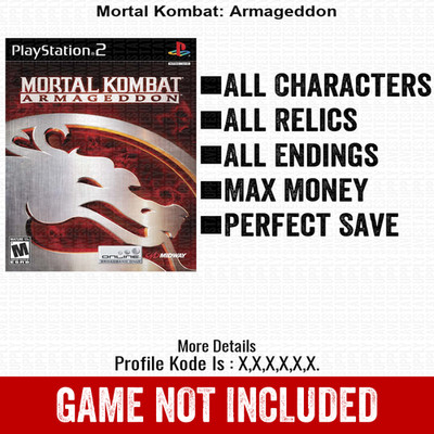 Mortal Kombat Armageddon 100% All Items PS2 Memory Card PlayStation