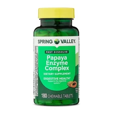 Spring Valley Papaya Enzyme Complex, 180 Chewable Tablets