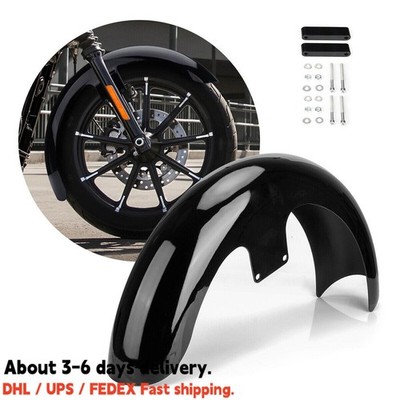 23'' Black Wheel Wrap Front Fender For Harley Touring Road Elect Street Glide
