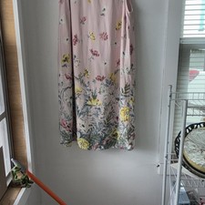 LOFT Women’s Pink/Yellow Floral Shift Sleeveless Round Neck Knee Dress Size 4