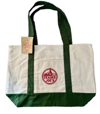 Trader Joe  s Bag Canvas Reusable Heavy Cotton Basic Style Shopping Green Large