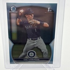 2023 Bowman Draft Chrome Colt Emerson 1st Bowman Sky Blue Refractor Mariners SP