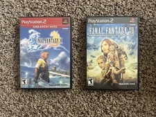 Final Fantasy X & XII (Sony PlayStation 2, PS2) - CIB Complete, Tested & Working