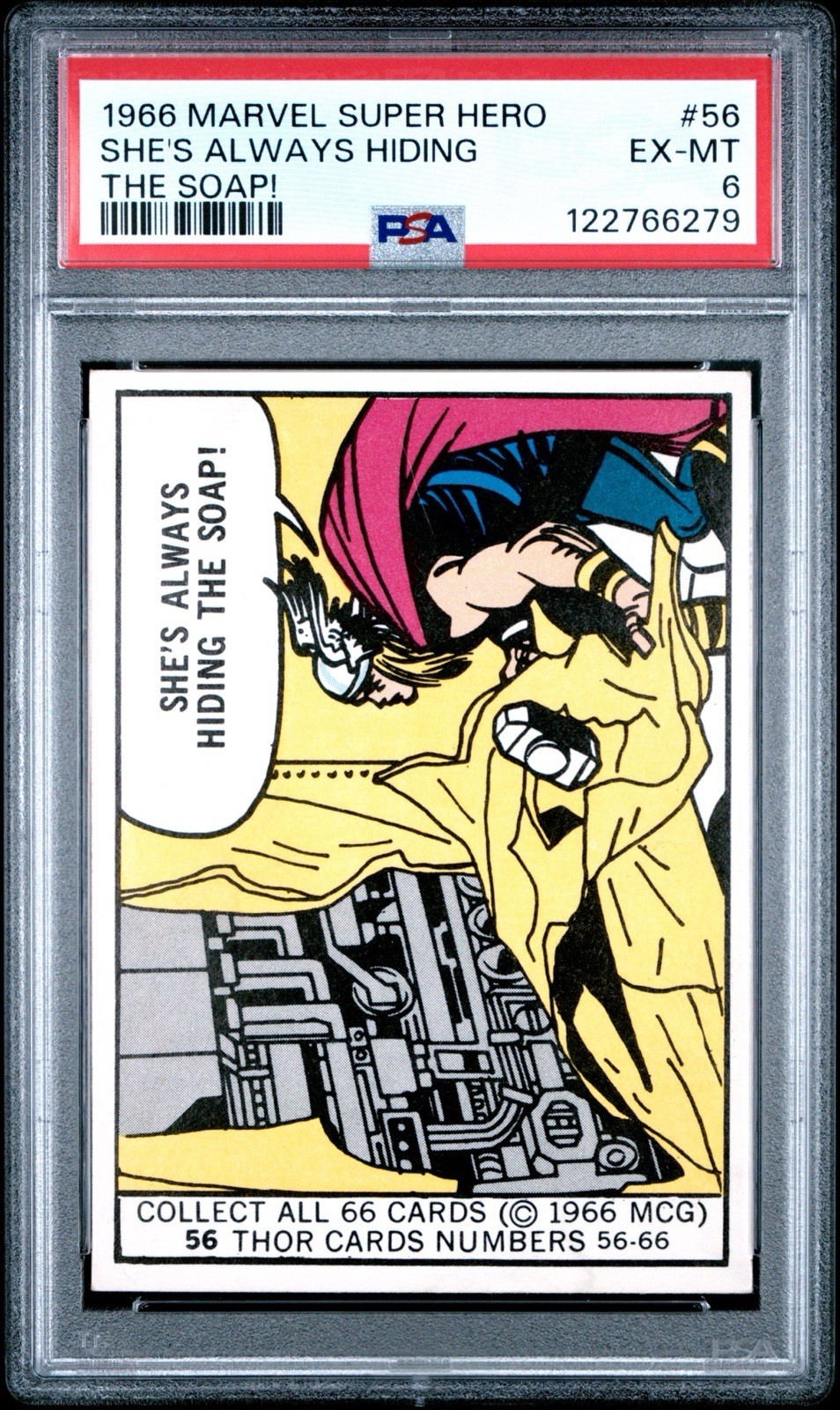 Thor #56 Marvel 1966 Super Heroes trading card — raw and PSA graded price guide