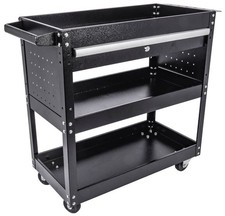Jegs 3-shelf Shop Cart 200 Lb. Capacity Black