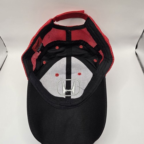 Honda Racing Baseball Cap Hat Black Red Adjustable - Picture 6 of 7