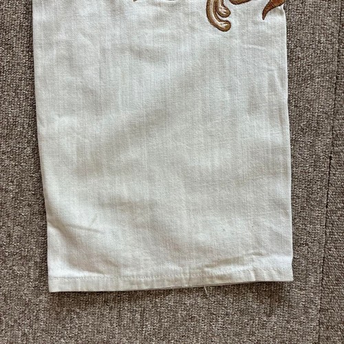 Karakuri Tamashii Men's Denim Jeans Pants Phoenix Embroidered Python White 32 - Picture 14 of 15