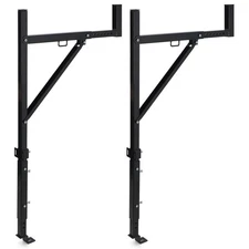 GarveeTech Pickup Truck Ladder Rack Adjustable 19" - 34" Width & 38.6" - 44" Hei