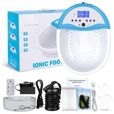 Ionic Foot Detox Spa with Heating Belt  Timer, 100 Liners Included