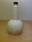 Vintage Art Deco 1939 World's Fair Uranium Milk Glass Embossed Vinegar Bottle