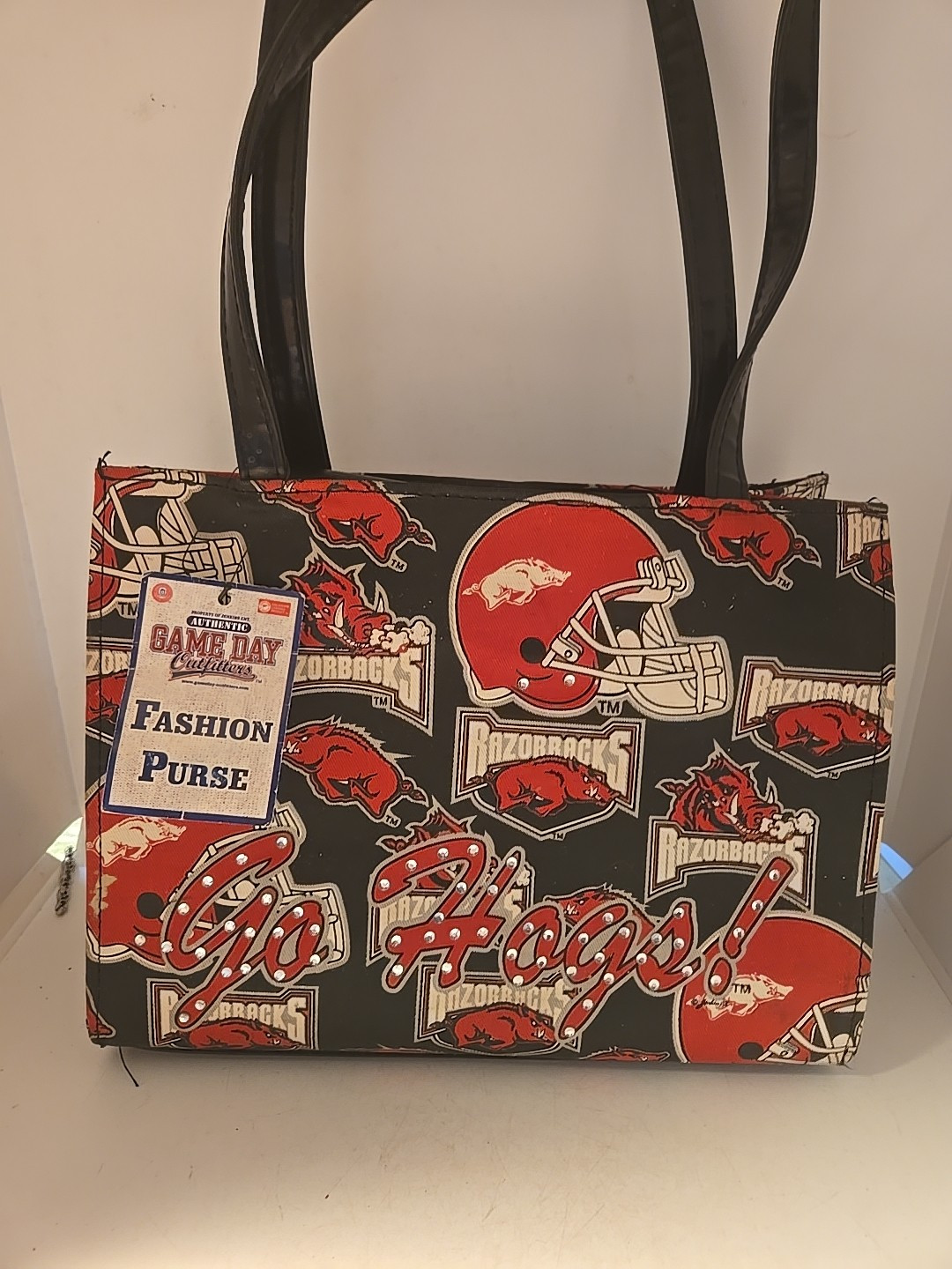 Arkansas Razorback Bling Fashion Purse in Black by Game Day Outfitters