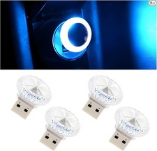4PCS USB LED Car Interior Atmosphere Light Kit, Portable Mini Color: Ice Blue