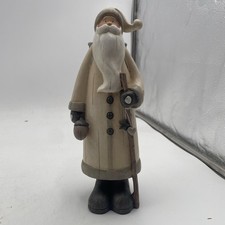 Hand Carved Woodland Santa Claus Christmas Oldman Rustic Primative