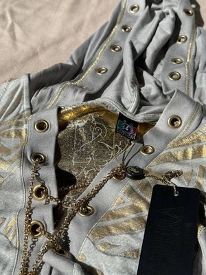 Cappopera gold blouse with chain detail