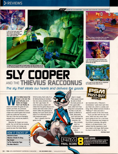 Sly Cooper Article Review 2002 PS2 The Thievius Raccoonus Gaming Ad Print Promo