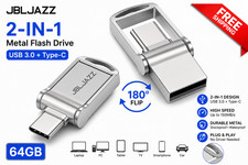 64GB USB 3.0 Type-C Metal OTG Flash Drive Phone/Tablet/Laptop - New