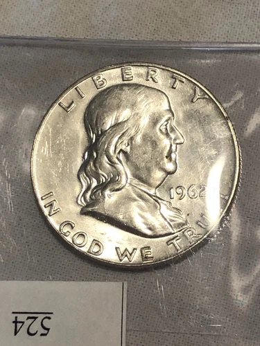 C41 - 1962 D - Franklin Silver Half Dollar - BU Condition