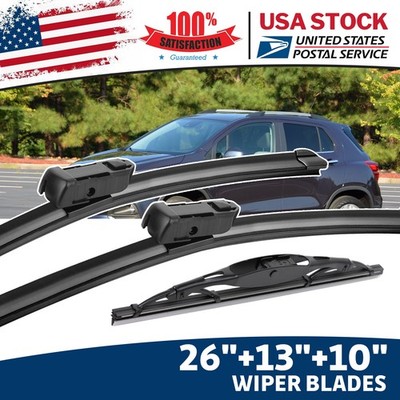 Premium 26''13''10''Front Windshield &Rear Wiper Blades For Chevrolet Trax 13-22