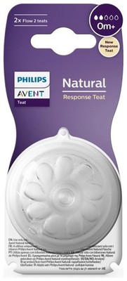 Philips Avent Responsives Stillen Schnuller Natur 0m + Pack 2 (Modell SCY962/02)