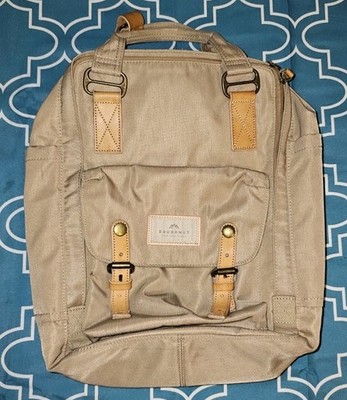 DOUGHNUT Macaroon Travel Commuter Backpack in Stone Beige