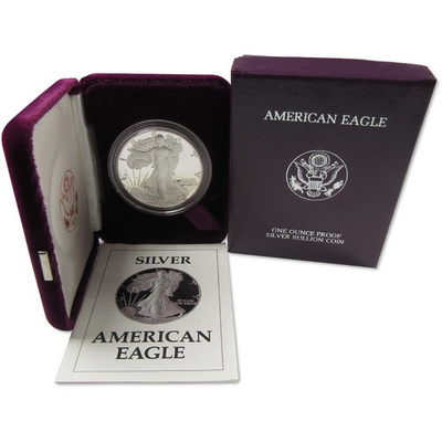 #ad #ad 1987 S American Silver Eagle Bullion Proof $1 Coin Collectible OGP COA $127.99