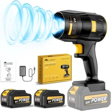 Electric Leaf Blower,  21V Handheld Leaf Blower Cordless with 2 * 4000Mah Batter