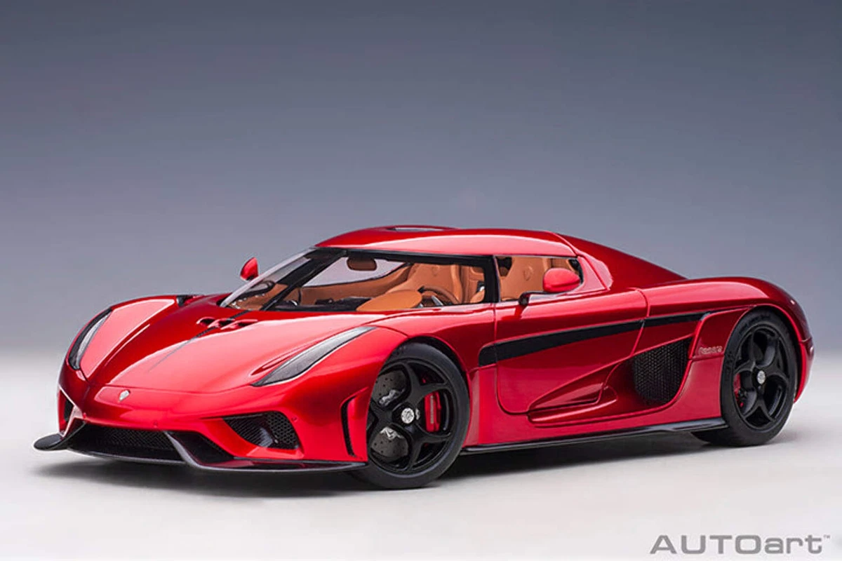 Modèle réduit Koenigsegg Regera Arctic Blanc - Carbon 1/18 | Autoart