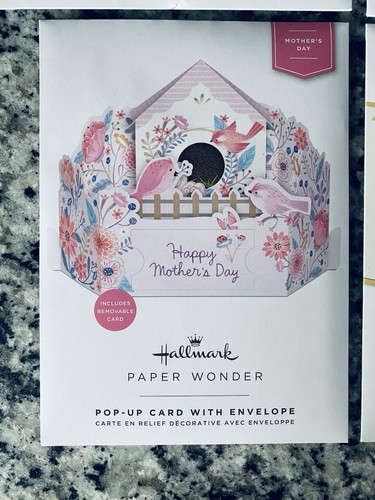 4 ~ Hallmark Paper Wonder ~ Design Pop-Up Card NUOVO ~ Festa della Mamma Amore - Foto 4 di 6