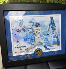 2024 NLCS MVP Tommy Edman #/5000 Framed Signed Display Dodgers World Ser Champ