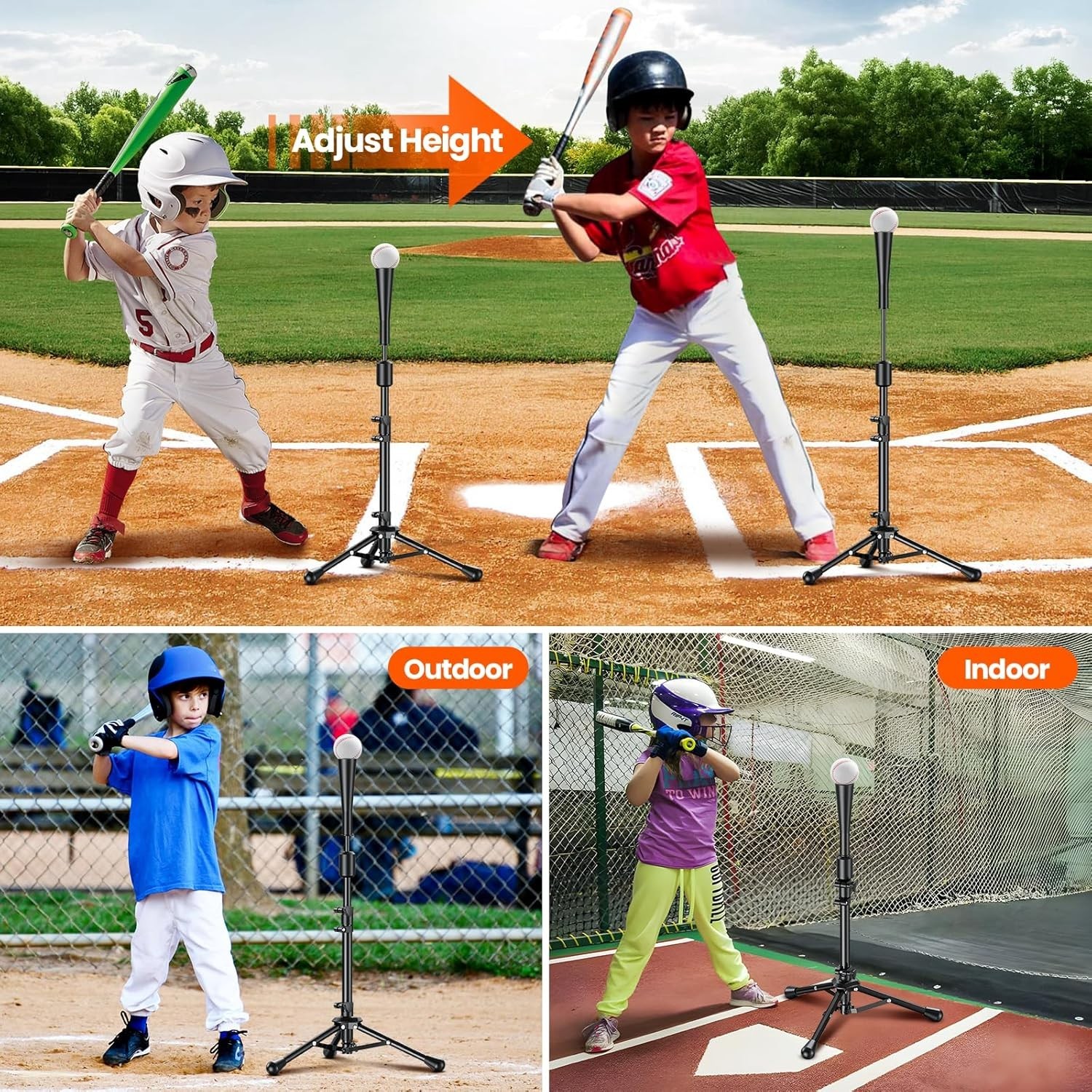 2025 New Upgrade Portable Batting Tee for Baseball/Softball,23.23 to 40.16 Inch
