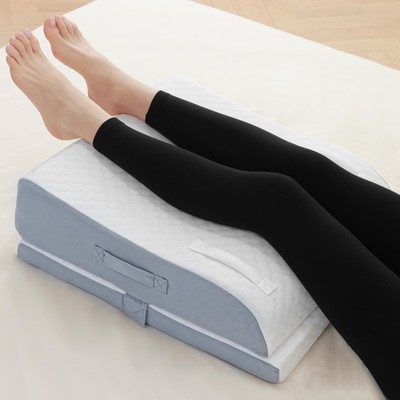 Adjustable Leg Elevation Pillows for After Surgery, 6'' & 8'' Memory Foam Pillo