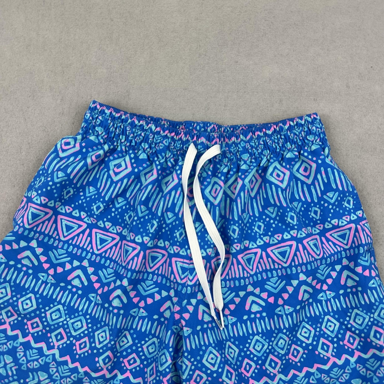 Chubbies Swim Trunks Shorts Mens Small Blue Geometric Mesh Lined Drawstring S
