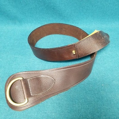 Perry Ellis Wide Dark Brown Leather Size Small Belt