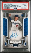 World Series MVP - Rookie Auto - 2024 Topps Tier One-Yoshinobu Yamamoto  /75