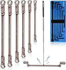 Extra Long Flex Head Ratchet Wrench Set 6 Pcs Metric 8-19mm 72 Teeth Extra Long Flex Head Ratchet Wrench Set 6 Pcs Metric 8-19mm 72 Teeth