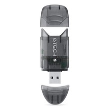 eTECH Collection USB 2.0 SD/SDHC/SDXC Memory Card Reader/Writer 1 Pack, Black