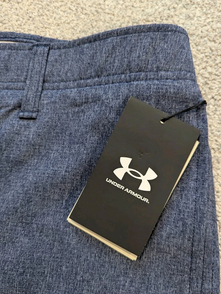 Pantalones cortos de golf Under Armour para hombre con ventilación 38 azul marino elásticos 1377359 nuevos con etiquetas Foto 3 de 4
