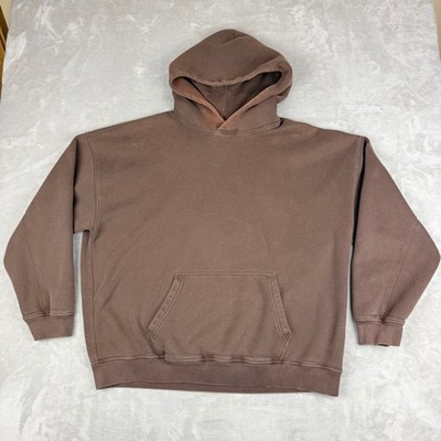 Abercrombie & Fitch Hoodie Soft AF Essentials Men XL Brown Oversized Grunge Boxy
