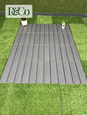 11pcs Interlocking Decking Tiles 30x30cm Outdoor Balcony Patio Garden Flooring