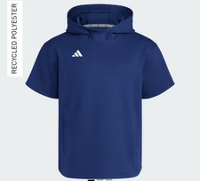 Adidas Dugout Short Sleeve Baseball Hoodie Size XL Unisex Adult Loose fit