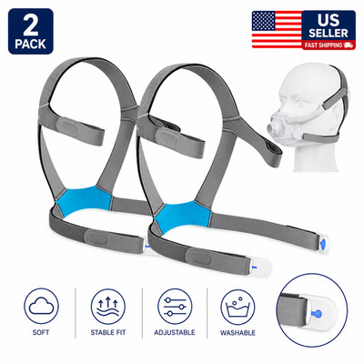 2 Pack Replacement F40 Headgear and 2 Pairs Magnetic Clips for AirFit F40 Headge