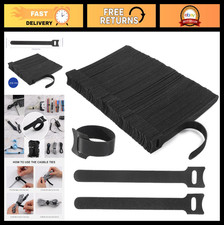 210 PCS Reusable Cable Ties - 6" Adjustable Cord Straps for Wire Organization 